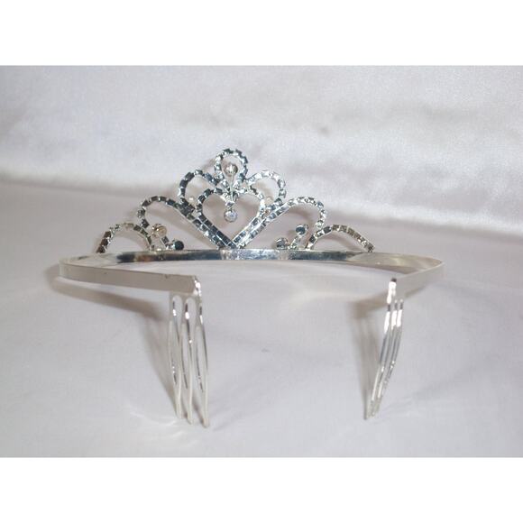 Rhinestone Tiara Crown Hairpiece Headpiece Bridal Prom Party Birthday Tiara+ - Picture 3 of 4